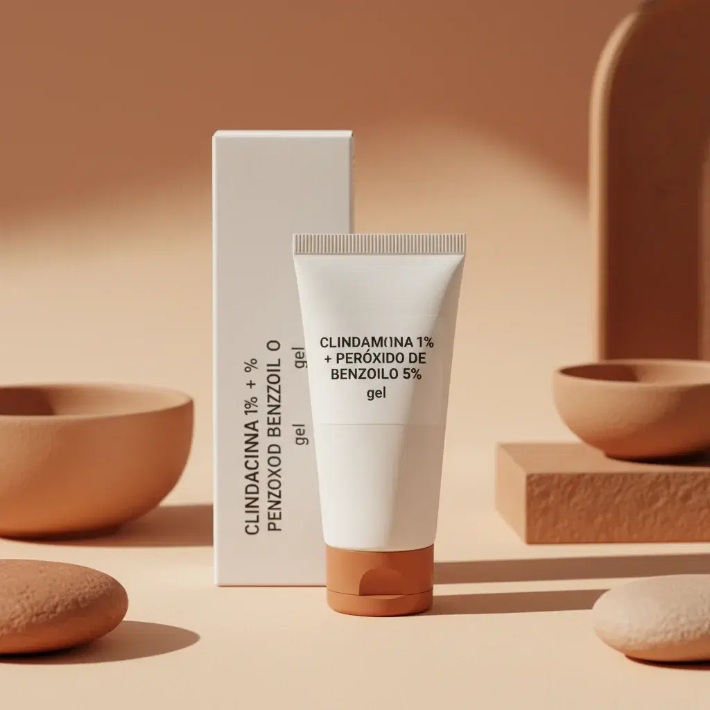 Clindamycin + benzoyl peroxide pack shot — a prescription medicine an EU-licensed doctor can prescribe online after a Hi-Doctor consultation.