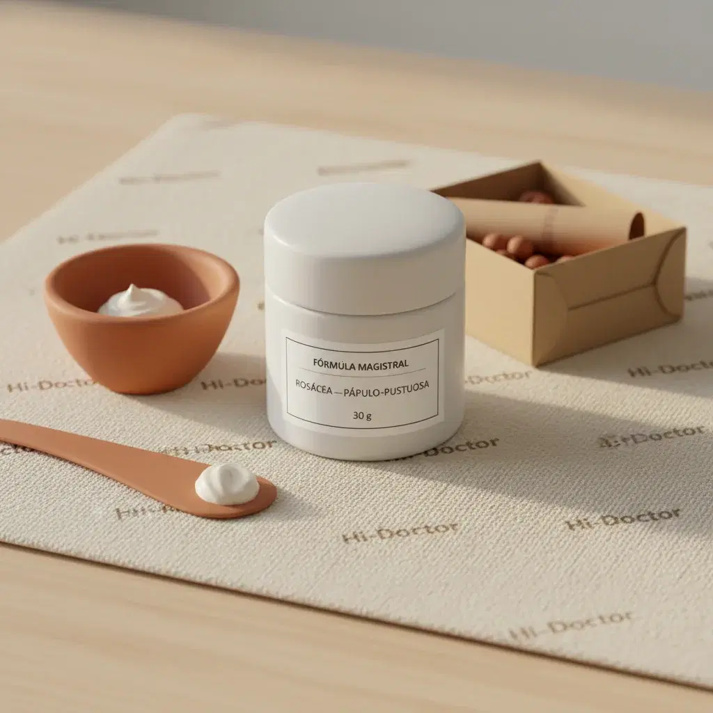 Packung Compounded rosacea spot formula – verschreibungspflichtiges Medikament, das ein in der EU zugelassener Arzt nach einer Hi-Doctor-Konsultation online verschreiben kann.