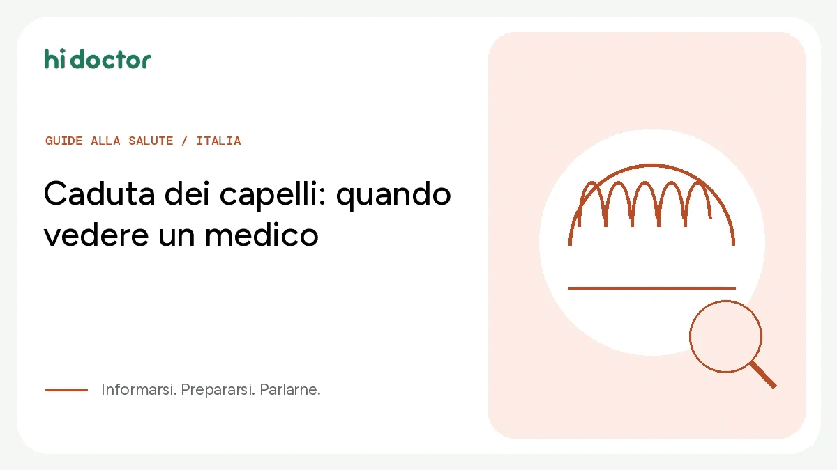 Caduta dei capelli: quando vedere un medico, immagine di copertina dell’articolo