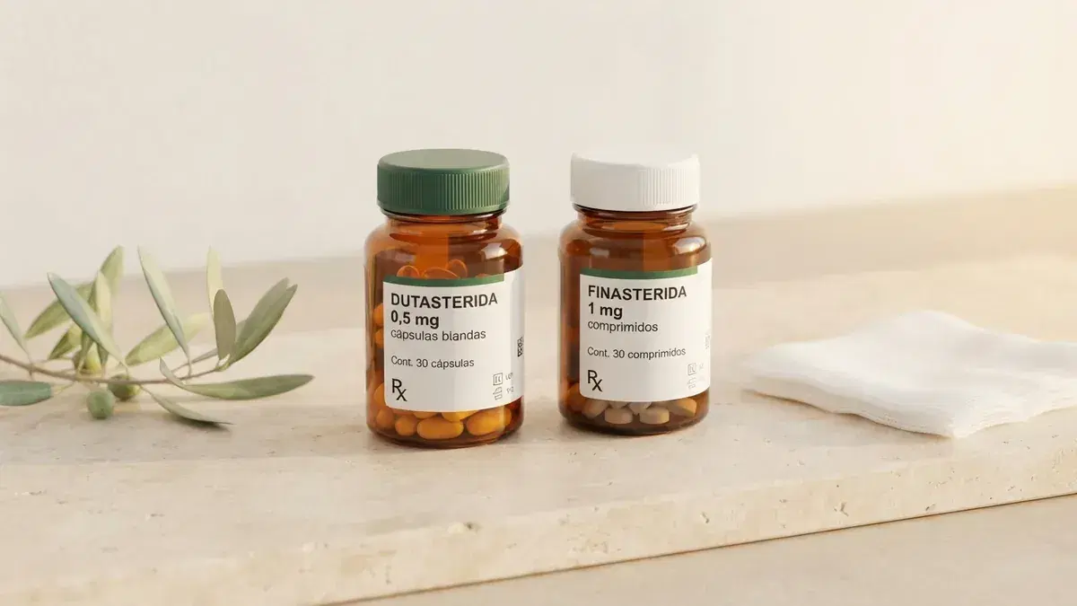 Minoxidil vs. Finasteride vs. Dutasteride: Hair Loss Treatments Compared — Dutasterida 0,5 mg cápsulas blandas and finasterida 1 mg comprimidos